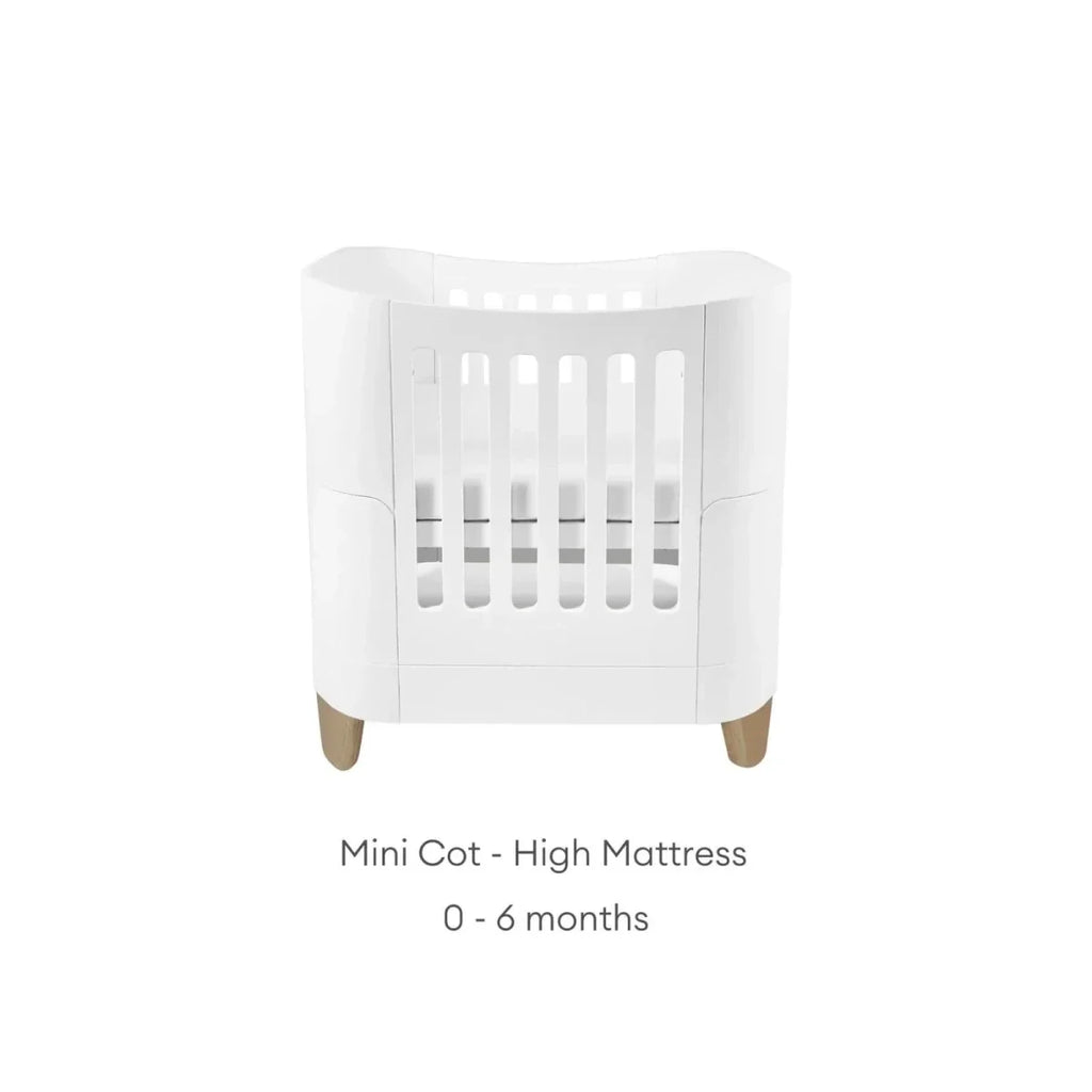 Gaia Baby Serena Mini Cot Bed - White/Natural