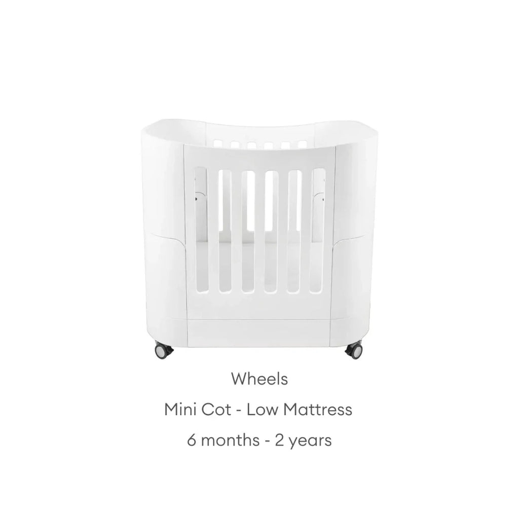 Gaia Baby Serena Mini Cot Bed - White/Natural