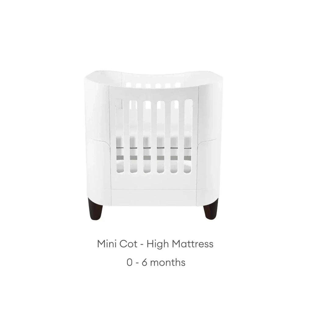 Gaia Baby Serena Mini Cot Bed - White/Walnut