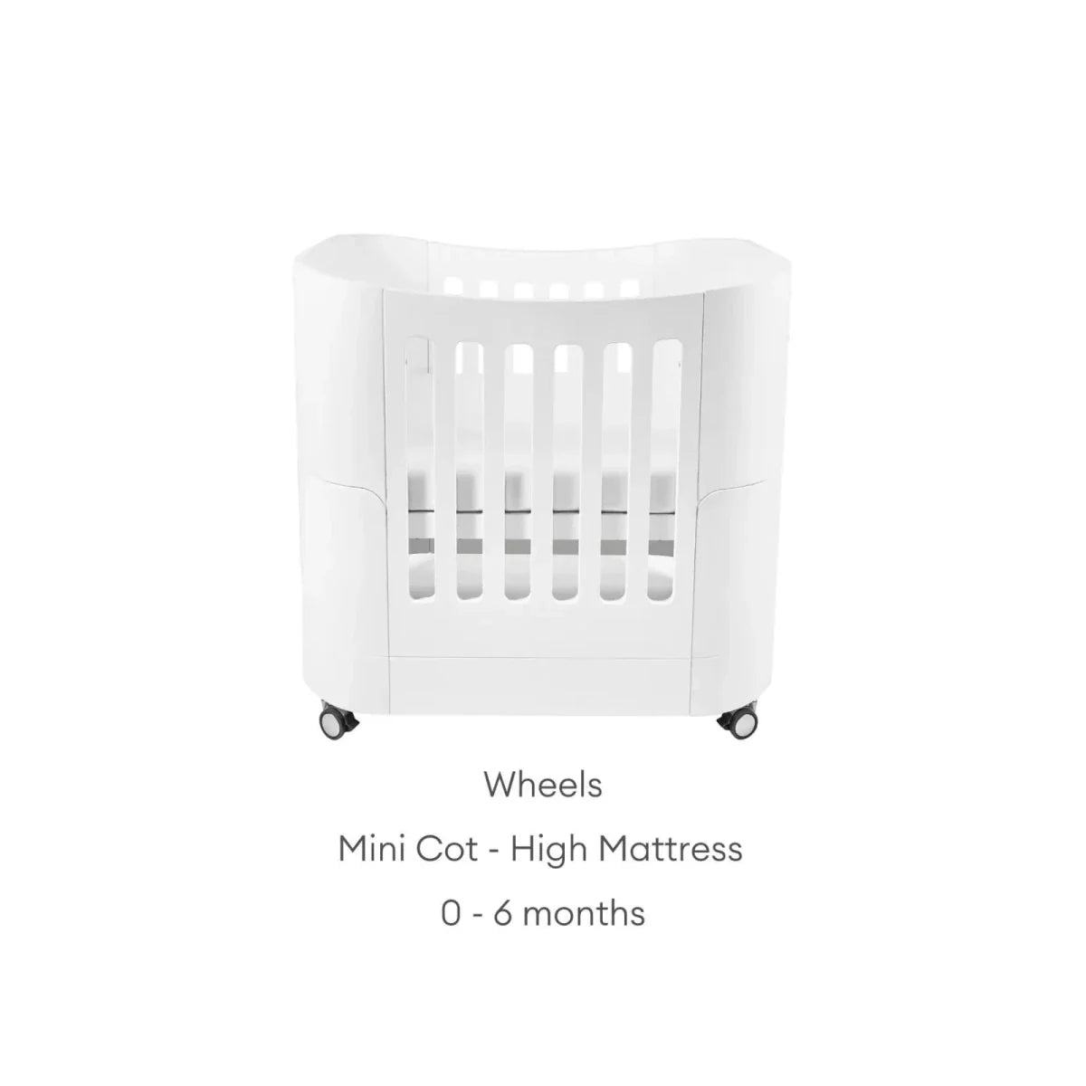 Gaia Baby Serena Mini Cot Bed - White/Walnut