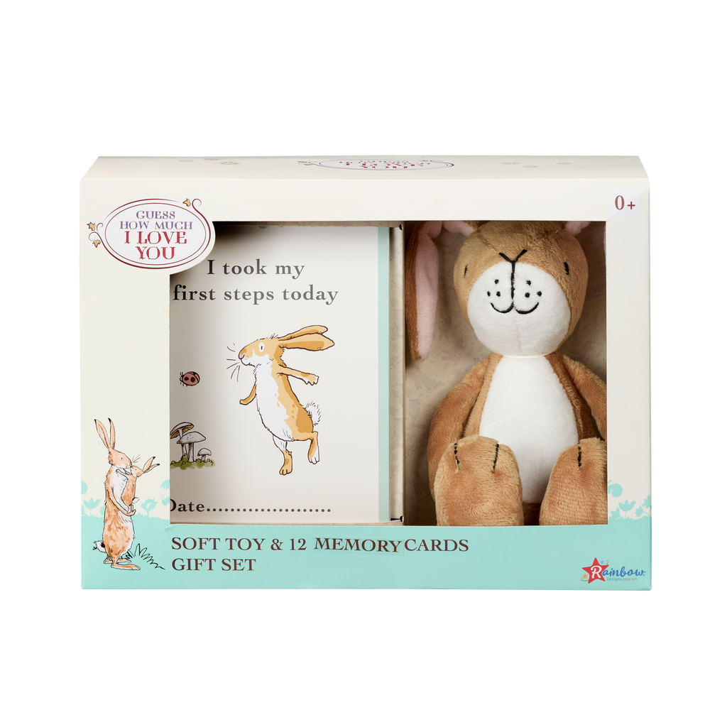 Rainbow Designs Guess How Much I Love You Soft Toy With Milestone Cards