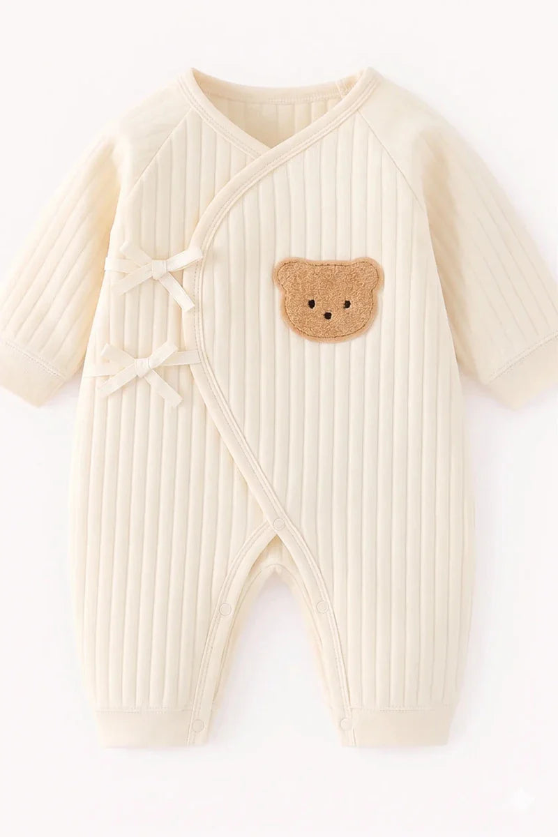 The Teddy Bear Boucle Wrap Baby Grow Romper