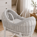 Pod Grey Waffle Moses Basket Bedding Set (Basket Not Included!)
