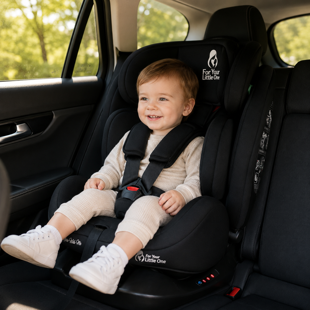 For Your Little One GrowWithMe 0/1/2/3 i-Size Car Seat - Midnight Black (Birth-12 Years)
