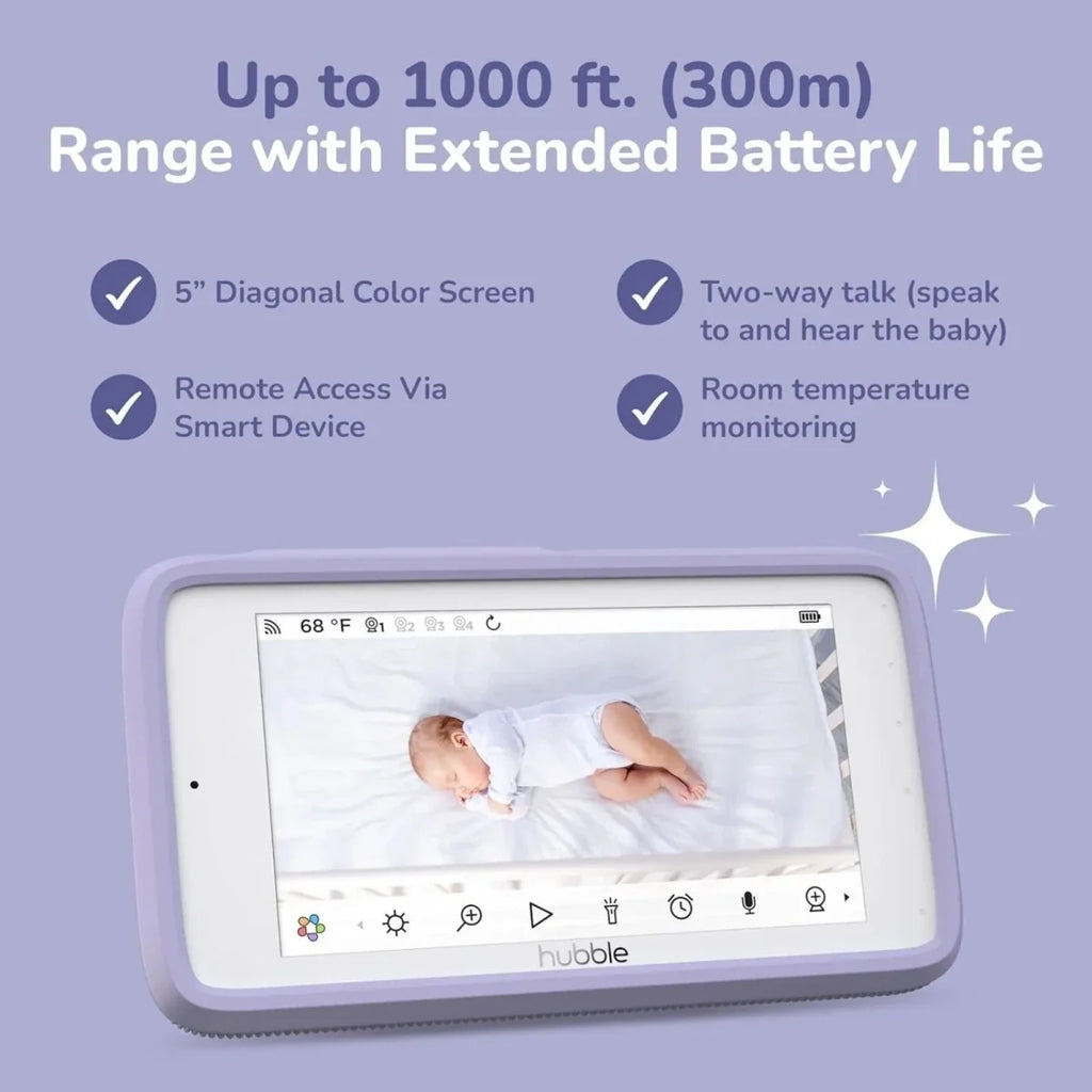 Hubble Pal SkyVision AI Pro 5" Video Baby Camera & Monitor