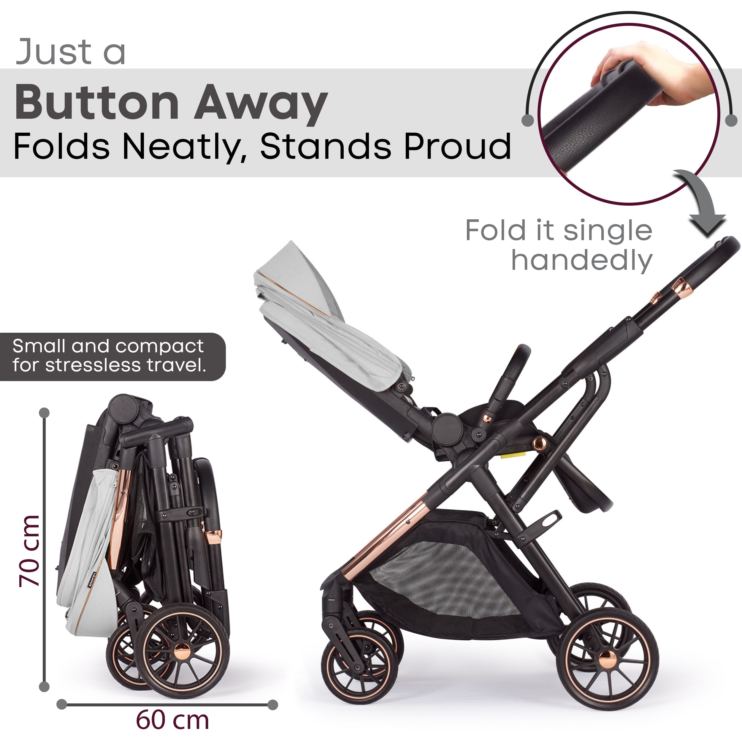Lejoux+ Baby Pram Stroller Pushchair 0 Months +