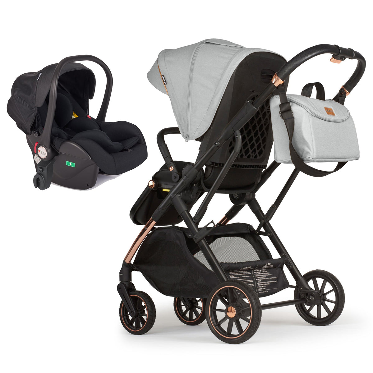 Lejoux+ Travel System Including Car seat, Mum Bag