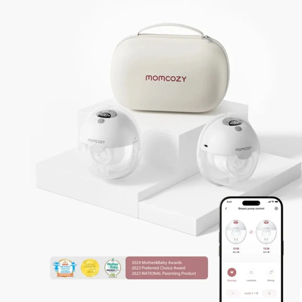 Momcozy M5 Smart Wearable Electric Breast Pump Double - Gray