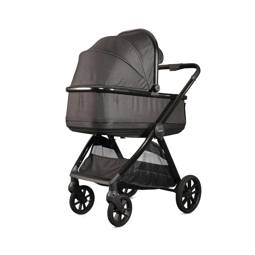 Mee-Go Cocoon Travel System with EVO Spin Car Seat and ISOFIX Base – Liquorice