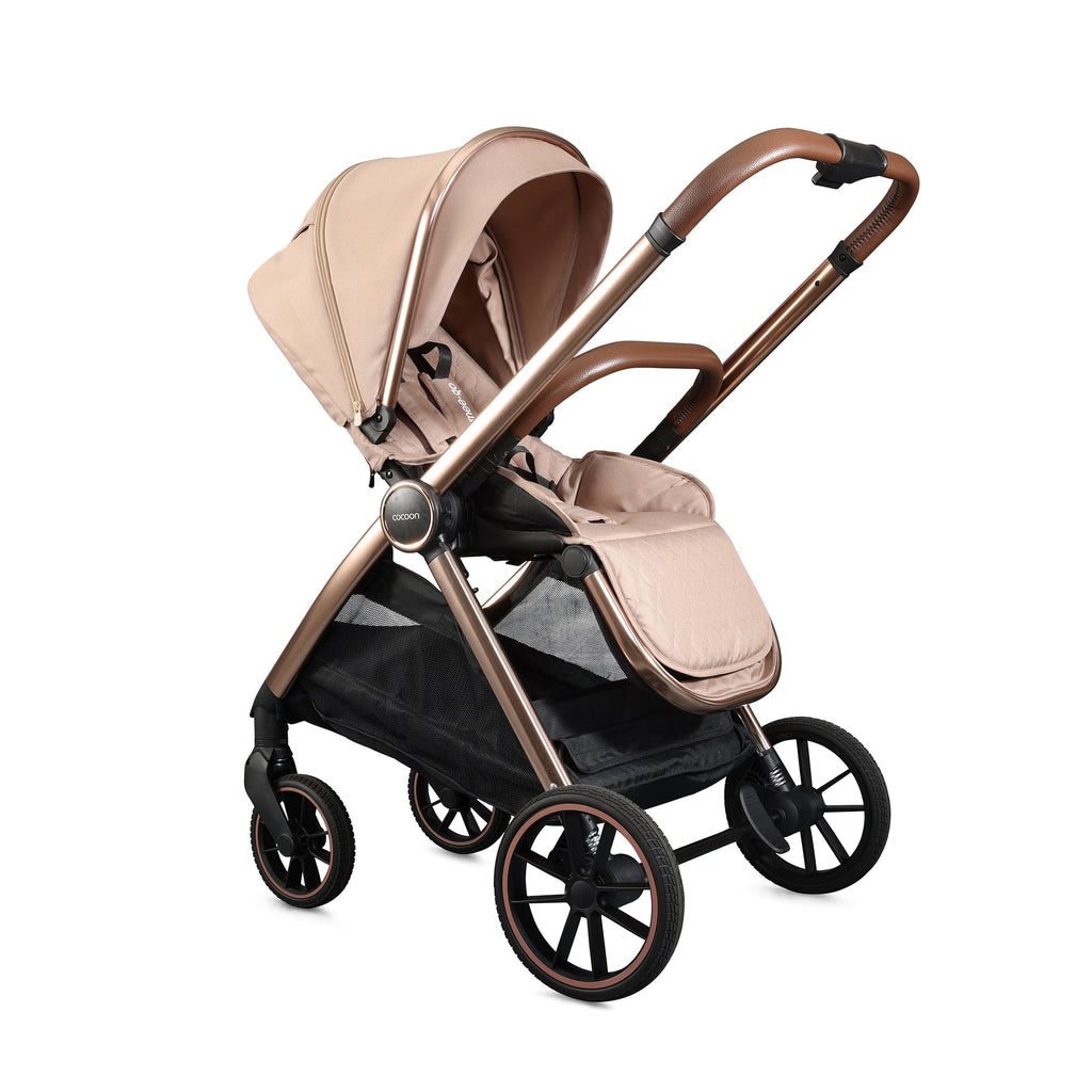 Mee-Go Cocoon Travel System with EVO Spin Car Seat and ISOFIX Base – Toffee