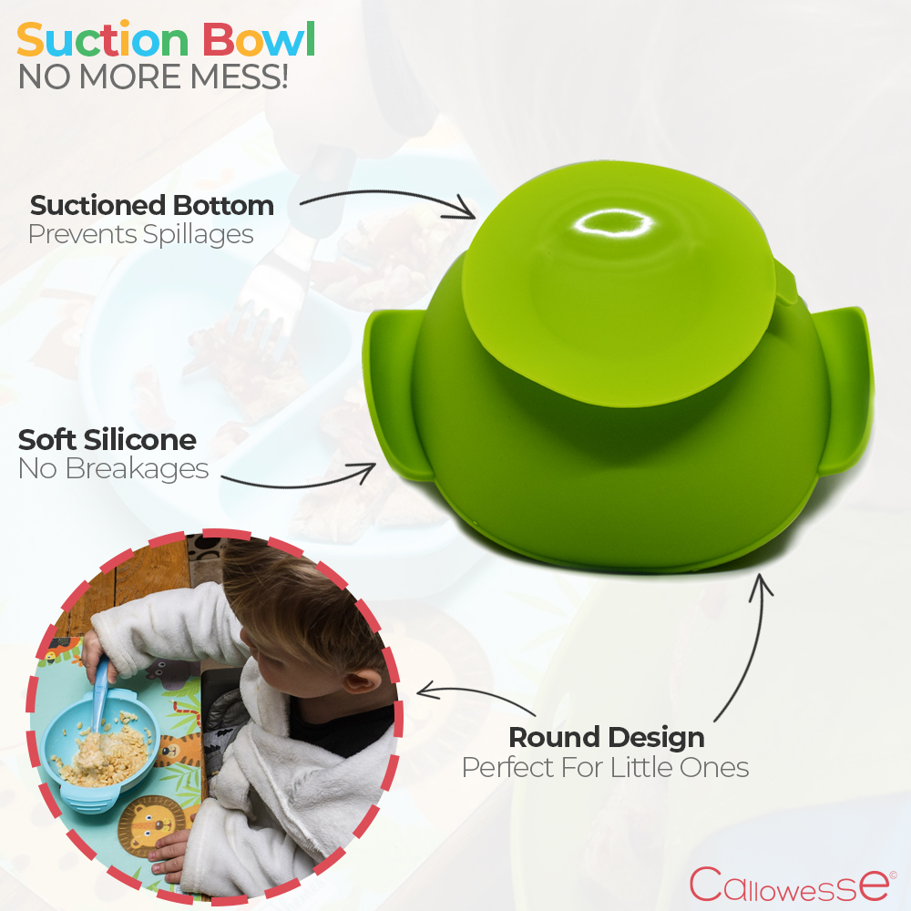 Callowesse Silicone Suction Bowl - Pink