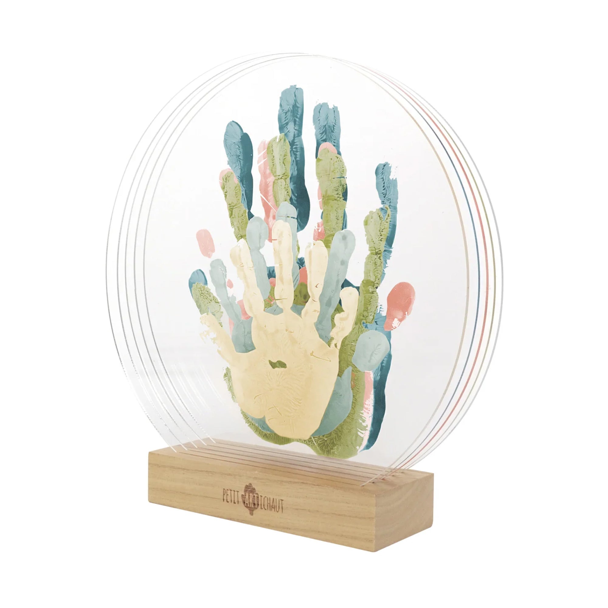 Petit Artichaut Acrylic Family Hand Print Keepsake
