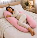 12 Ft Maternity Pillow And Case - Light Pink