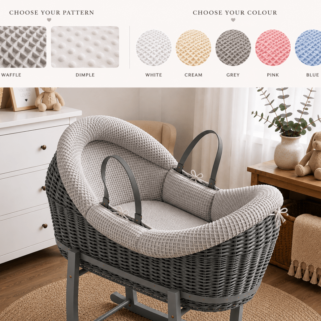 Wicker Pod Baby Deluxe Moses Basket-No stand included