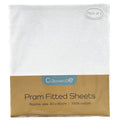 Callowesse Fitted Pram/Carrycot Sheets (2 Pack) - White