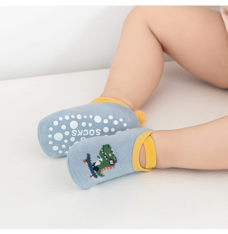 Spring Anti Slip Baby Socks Toddler Kids Floor Socks with Rubber Soles Autumn Newborn Baby Boy Girl Cartoon Cute Ball