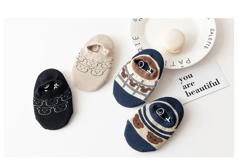 Spring Anti Slip Baby Socks Toddler Kids Floor Socks with Rubber Soles Autumn Newborn Baby Boy Girl Cartoon Cute Ball
