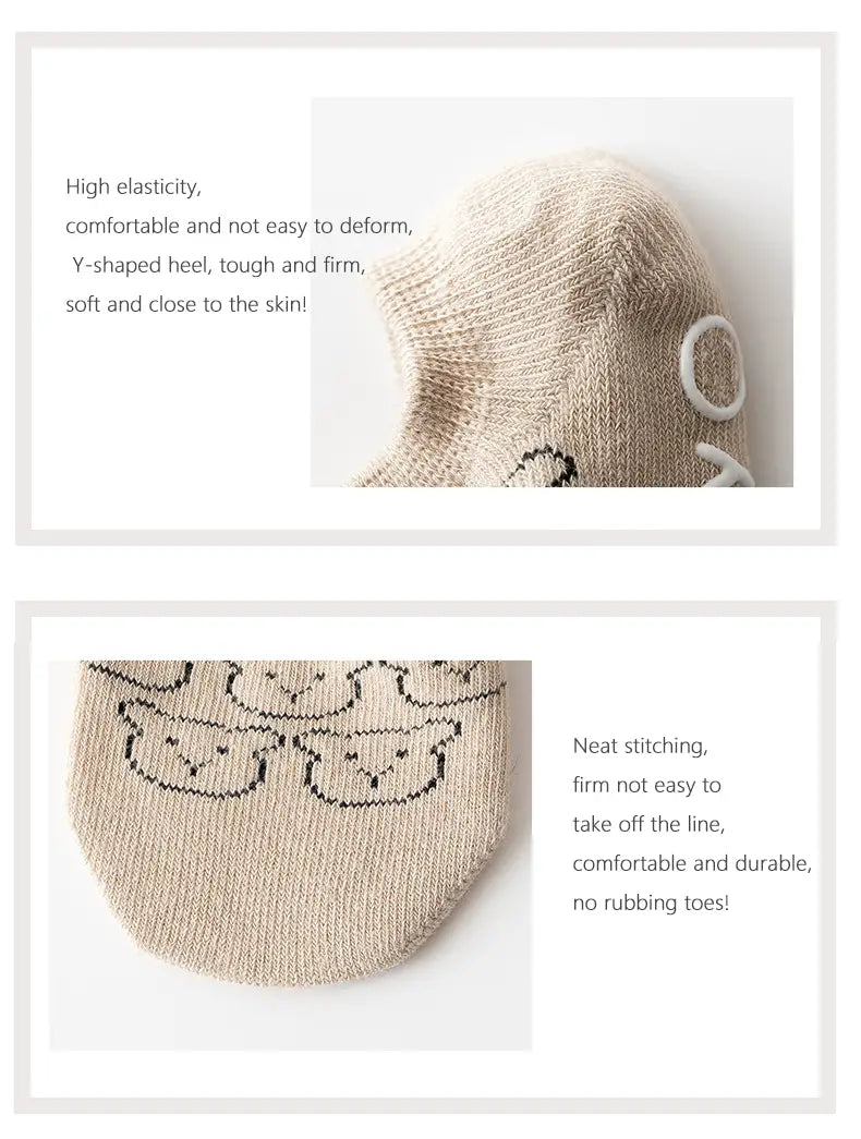 Spring Anti Slip Baby Socks Toddler Kids Floor Socks with Rubber Soles Autumn Newborn Baby Boy Girl Cartoon Cute Ball