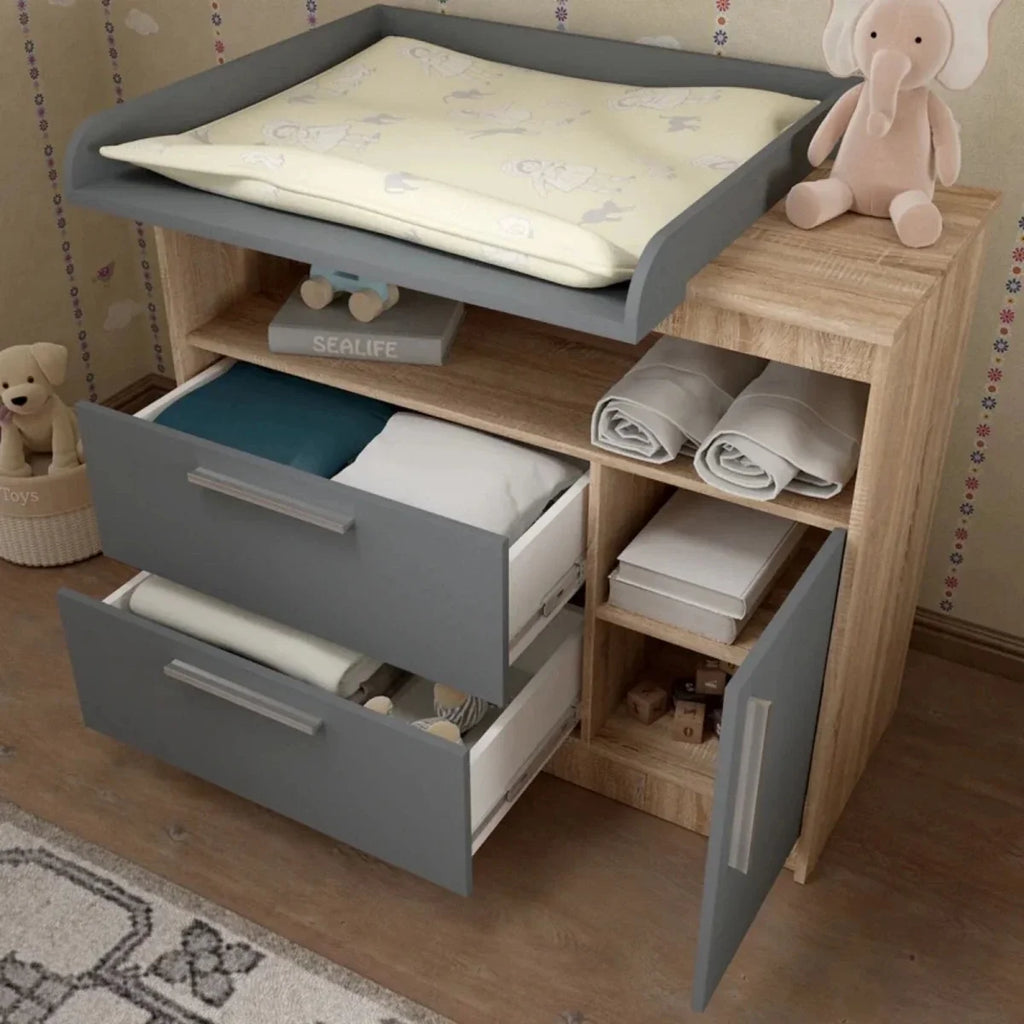 Shefa Kids 1150 Changing Unit - Graphite/Cremona Oak
