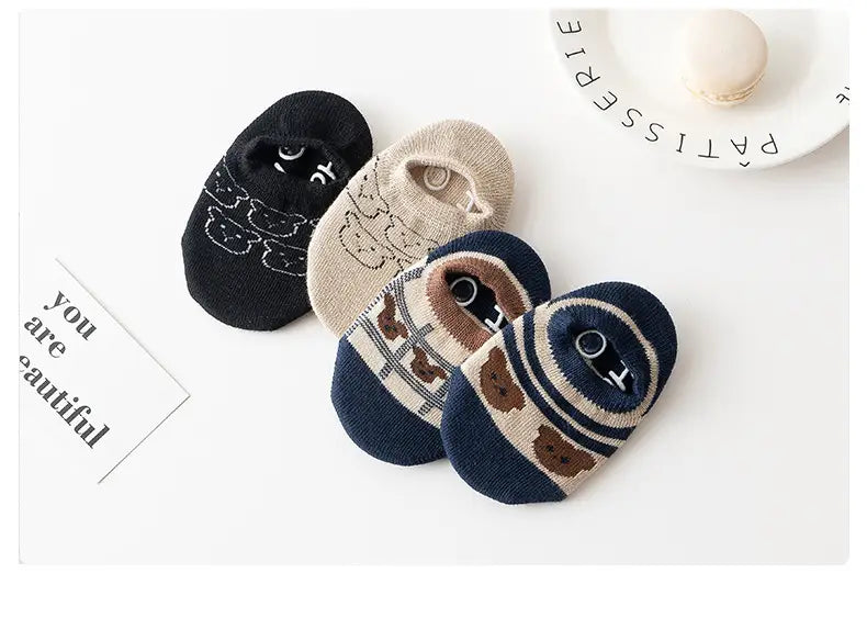 Spring Anti Slip Baby Socks Toddler Kids Floor Socks with Rubber Soles Autumn Newborn Baby Boy Girl Cartoon Cute Ball