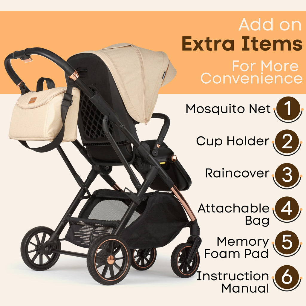 Lejoux+ Baby Pram Stroller Pushchair 0 Months +