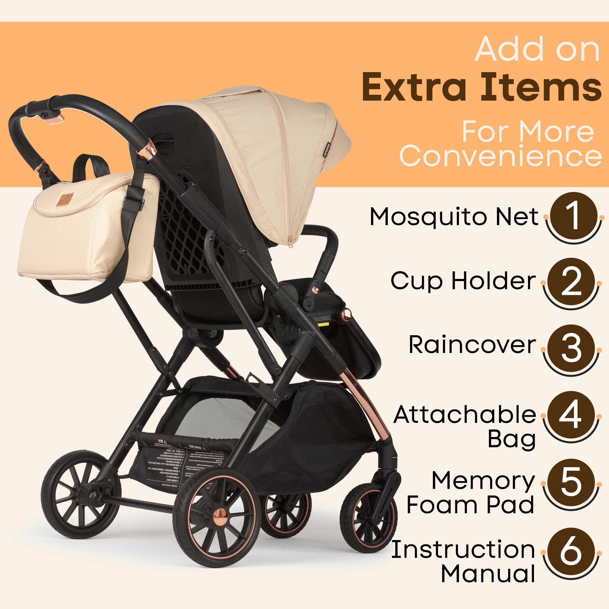 Lejoux+ Baby Pram Stroller Pushchair 0 Months +