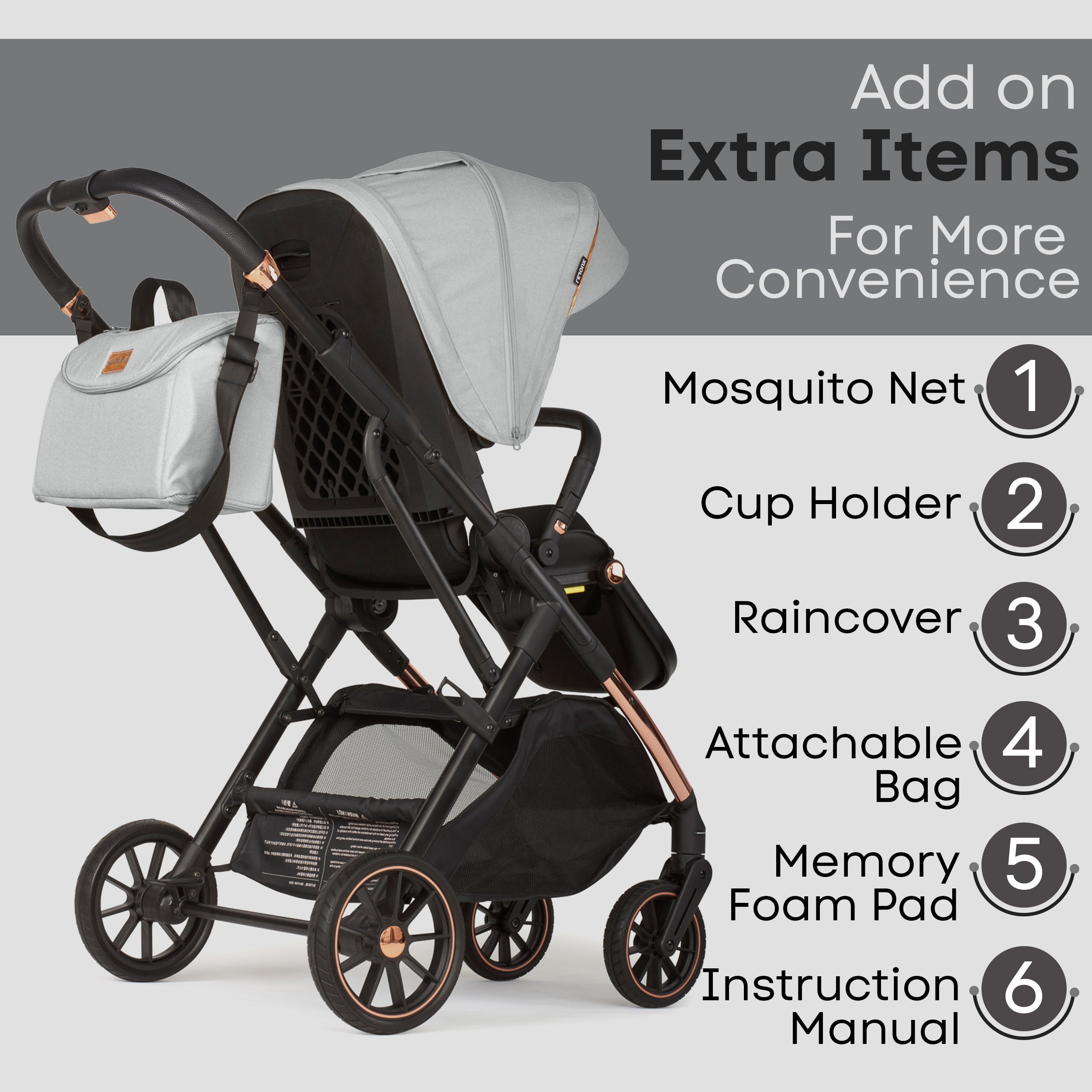 Lejoux+ Baby Pram Stroller Pushchair 0 Months +