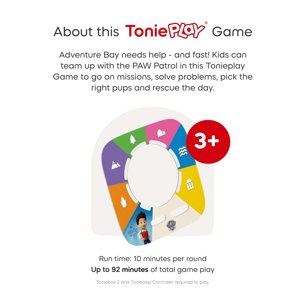 Tonies Toniebox 2 Play Set Including Paw Patrol Chase Tonie, Tonieplay Game & Tonieplay Controller - Moon Grey