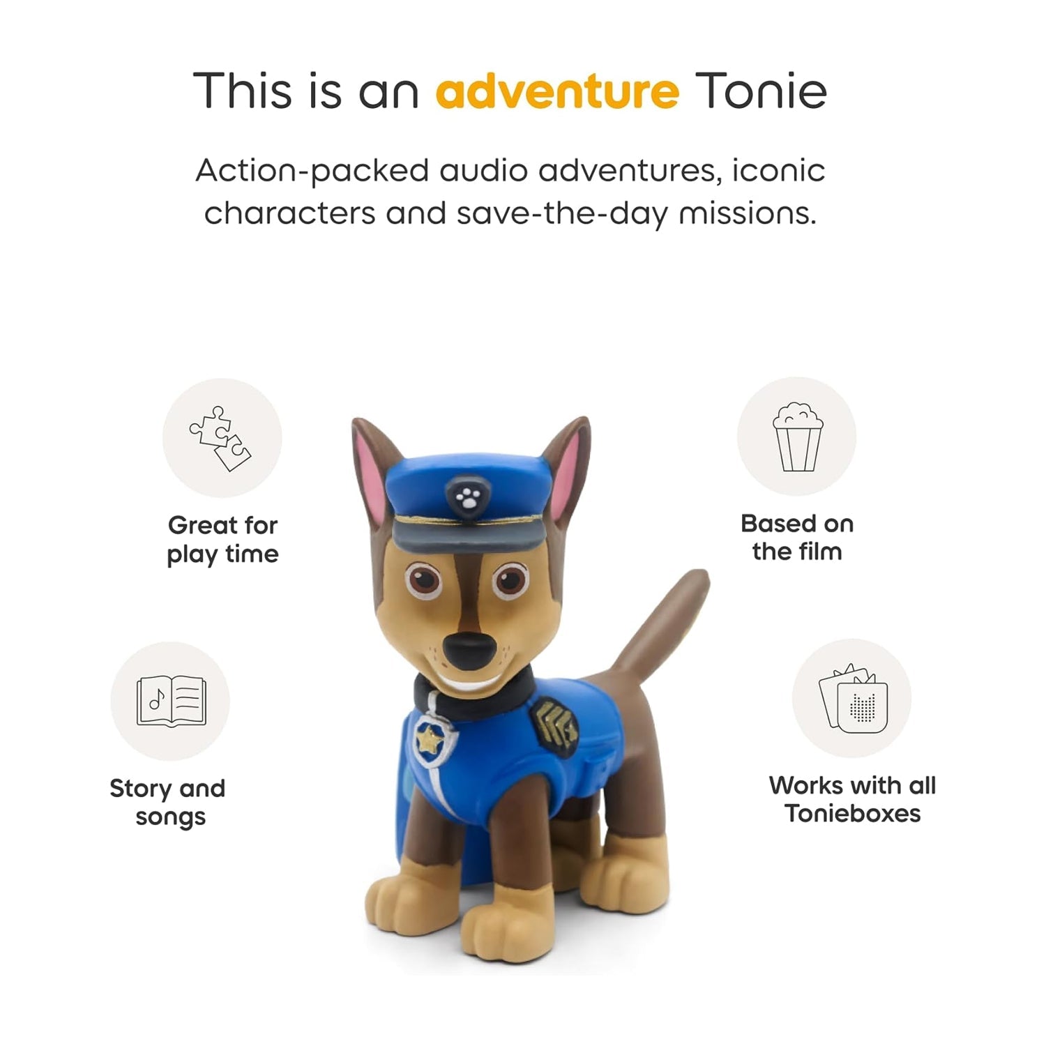 Tonies Toniebox 2 Play Set Including Paw Patrol Chase Tonie, Tonieplay Game & Tonieplay Controller - Sunset Red