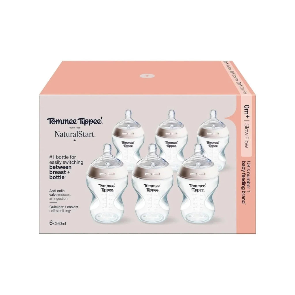 Tommee Tippee Closer to Nature Baby Bottle 260ml Pack of 6