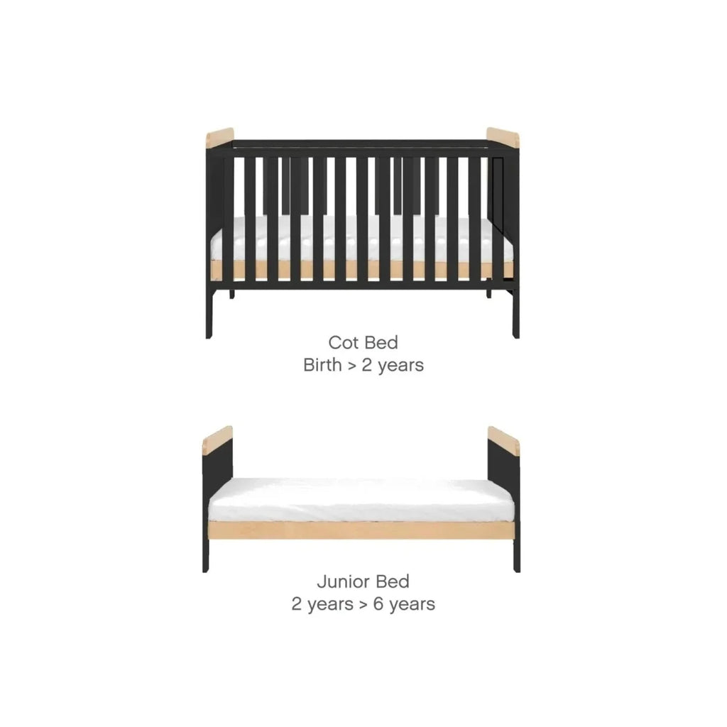Tutti Bambini Rio 3 Piece Room Set with Pocket Sprung Mattress - Slate/Honey Oak