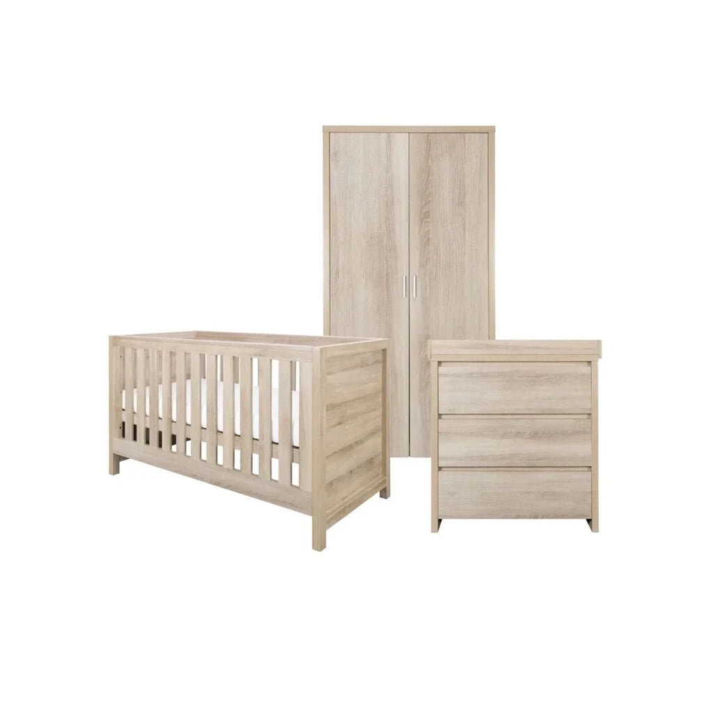 Tutti Bambini Modena 3 Piece Room Set with Pocket Sprung Mattress - Oak