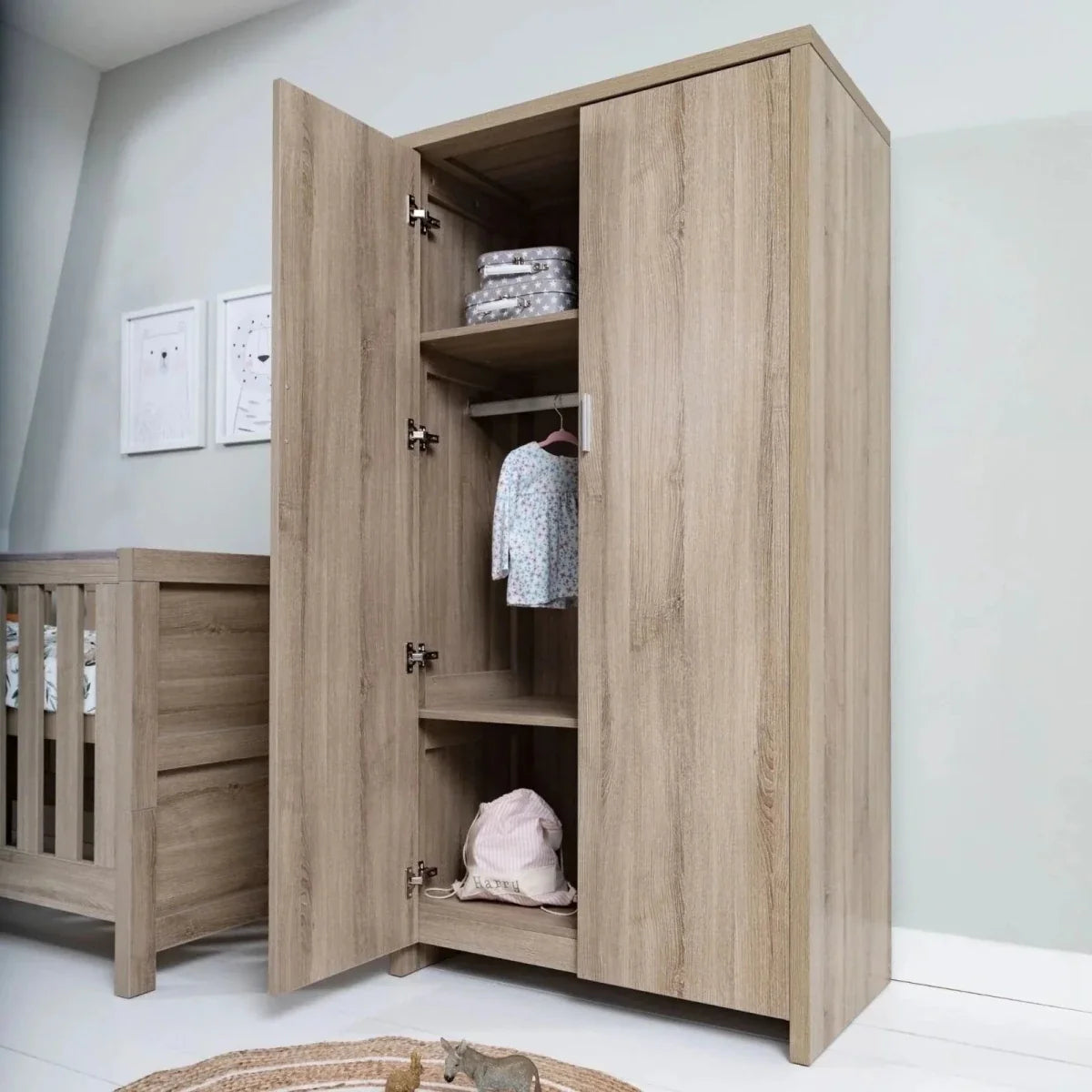 Tutti Bambini Modena 3 Piece Room Set with Pocket Sprung Mattress - Oak