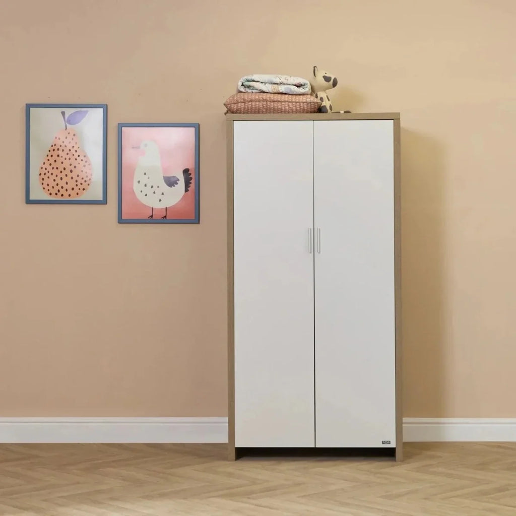 Tutti Bambini Modena 3 Piece Room Set with Pocket Sprung Mattress - White/Oak