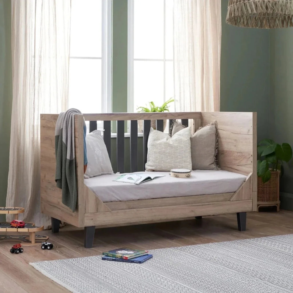 Tutti Bambini Como 2 Piece Furniture Set - Distressed Oak/Slate Grey