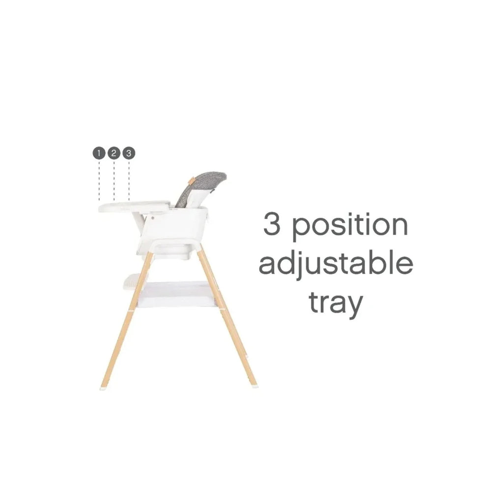 Tutti Bambini Nova Evolutionary Highchair - Scandinavian Walnut/Ecru