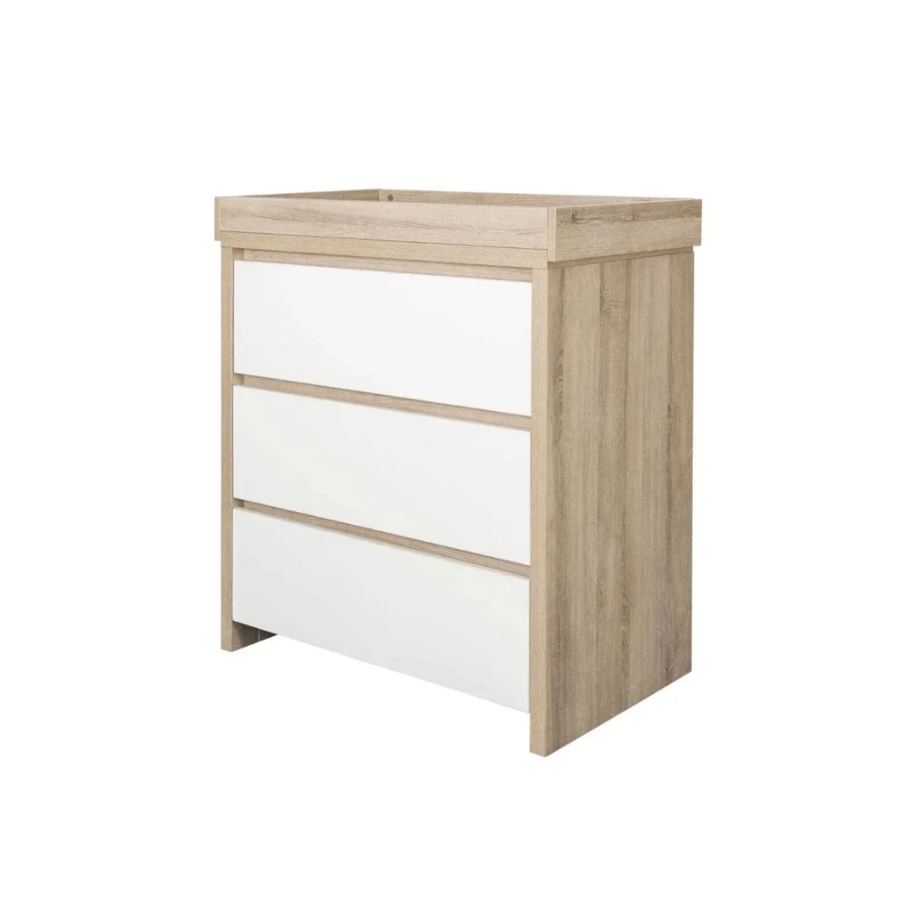 Tutti Bambini Modena 2 Piece Room Set with Deluxe Fibre Mattress - White/Oak