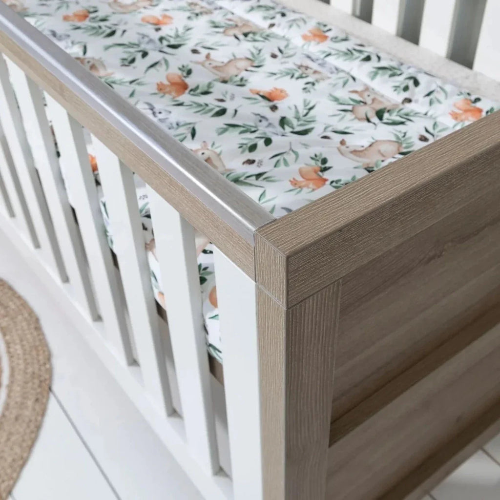 Tutti Bambini Modena 2 Piece Room Set with Deluxe Fibre Mattress - White/Oak