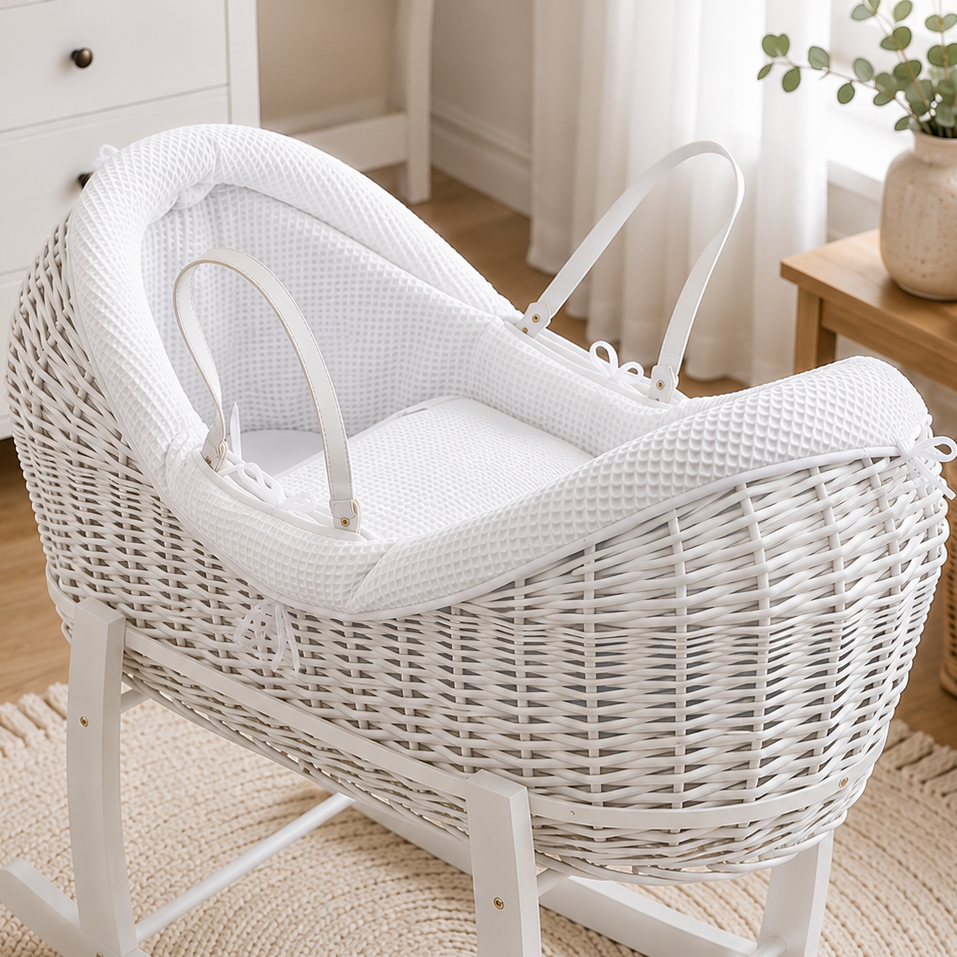 Wicker Pod Baby Deluxe Moses Basket-No stand included