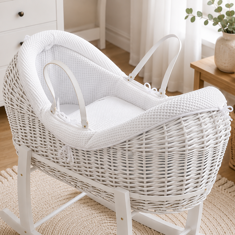 Wicker Pod Baby Deluxe Moses Basket-No stand included