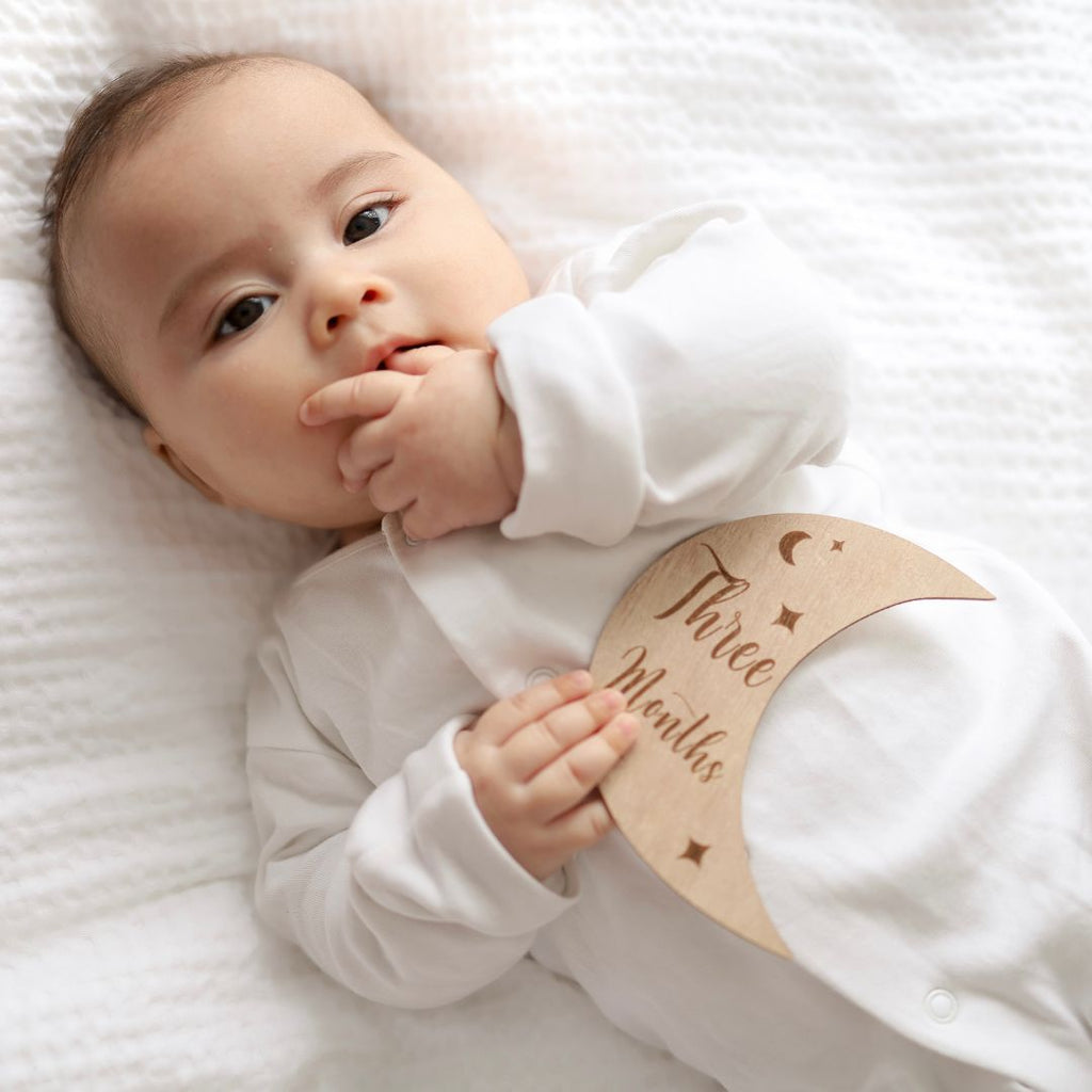 Wooden Month-by-Month Baby Milestone Set-1