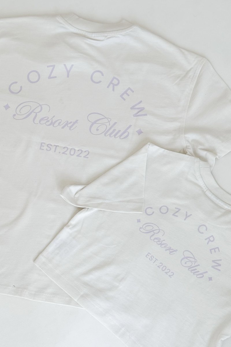 Adult Cozy Crew Resort Club Tee - Snow White - T-Shirts