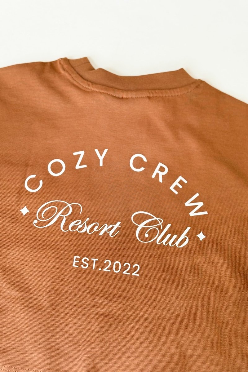 Adult Cozy Crew Resort Club Tee - Toffee - T-Shirts