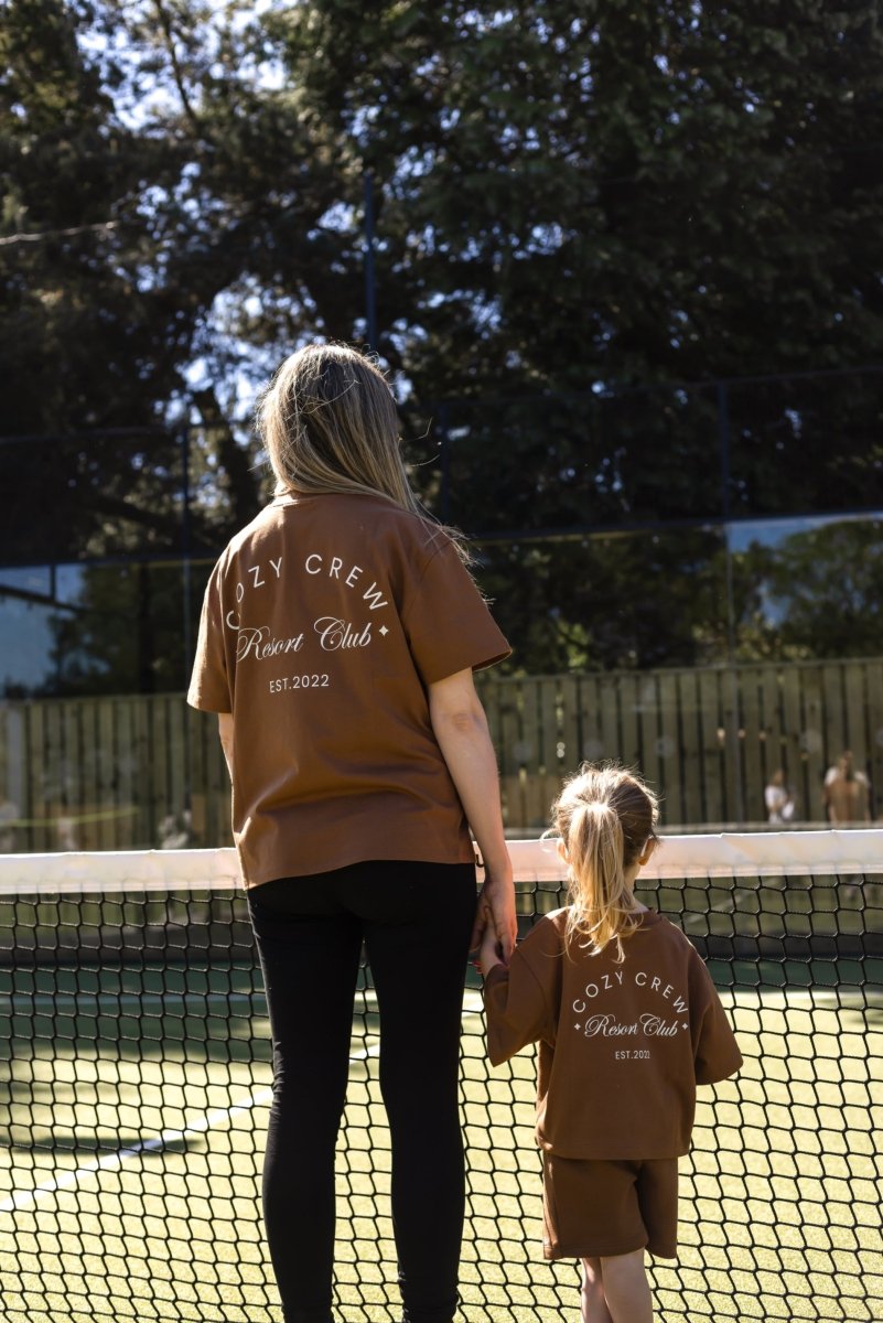 Adult Cozy Crew Resort Club Tee - Toffee - T-Shirts