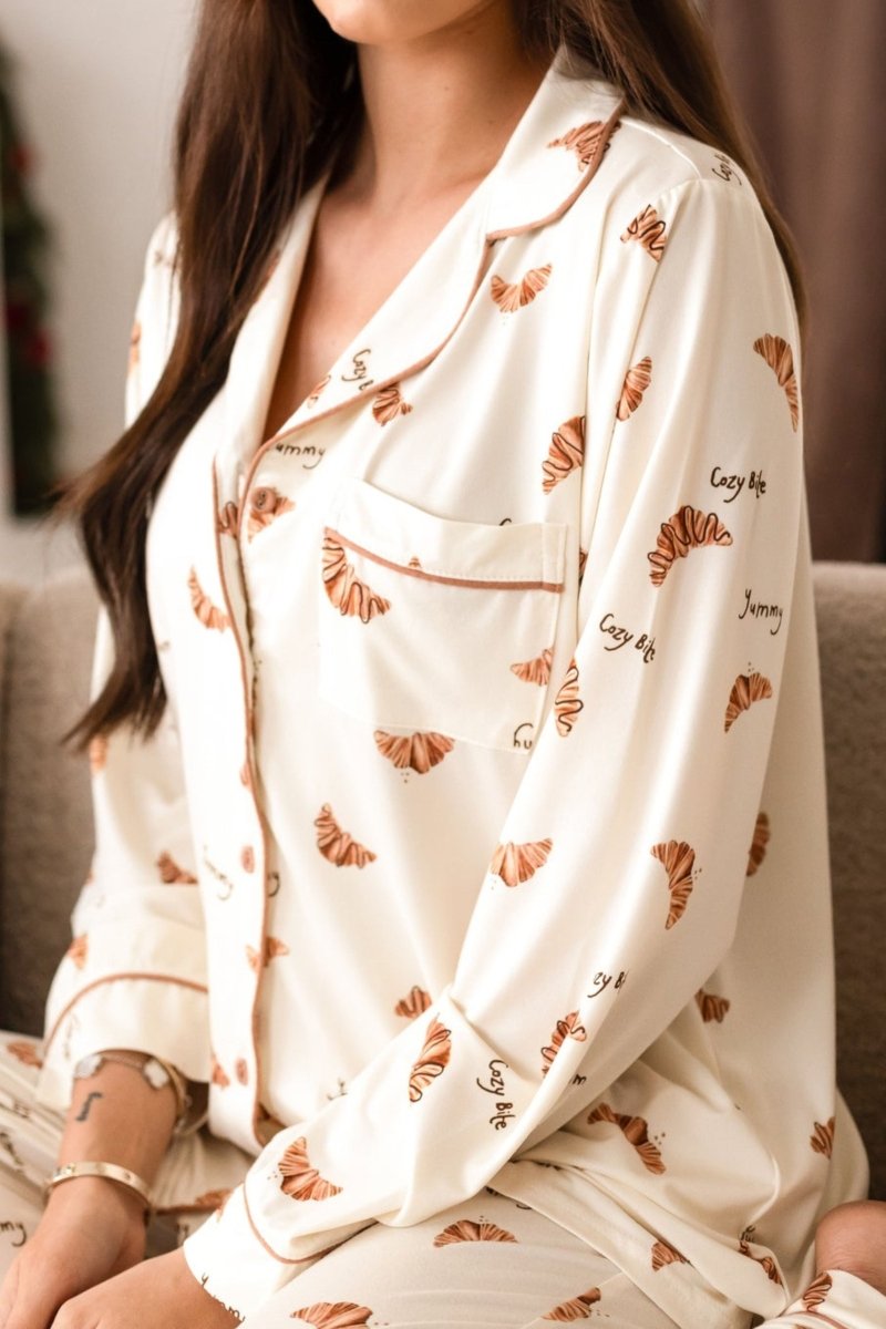 Adult COZY Croissant Club Pyjamas - Pyjamas