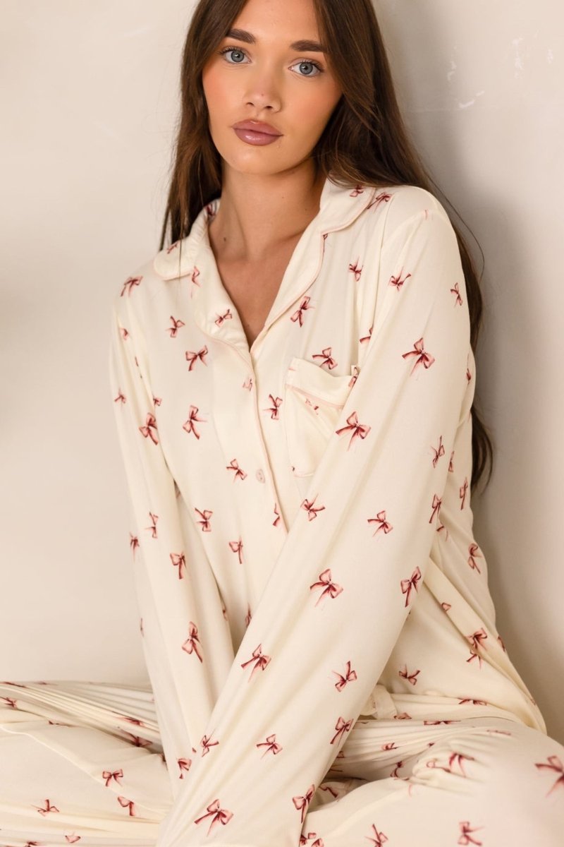 Adult COZY Rosy Ribbon Pyjamas - Pyjamas