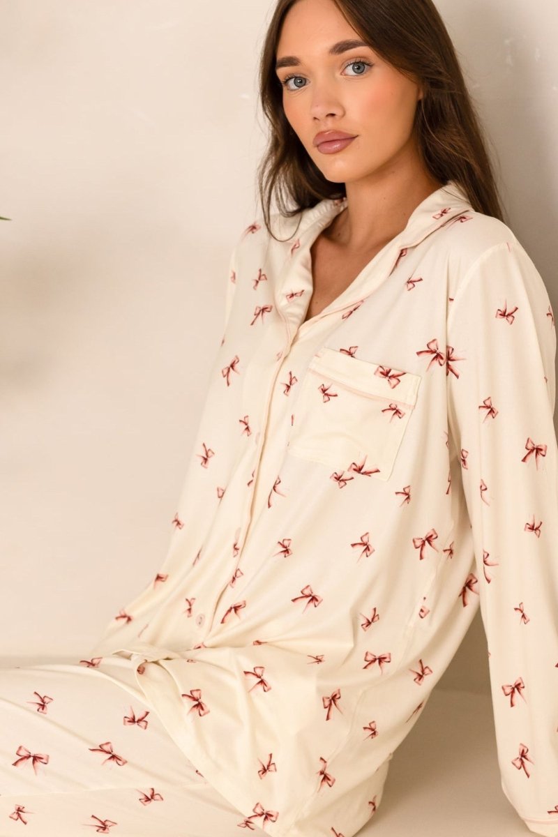 Adult COZY Rosy Ribbon Pyjamas - Pyjamas