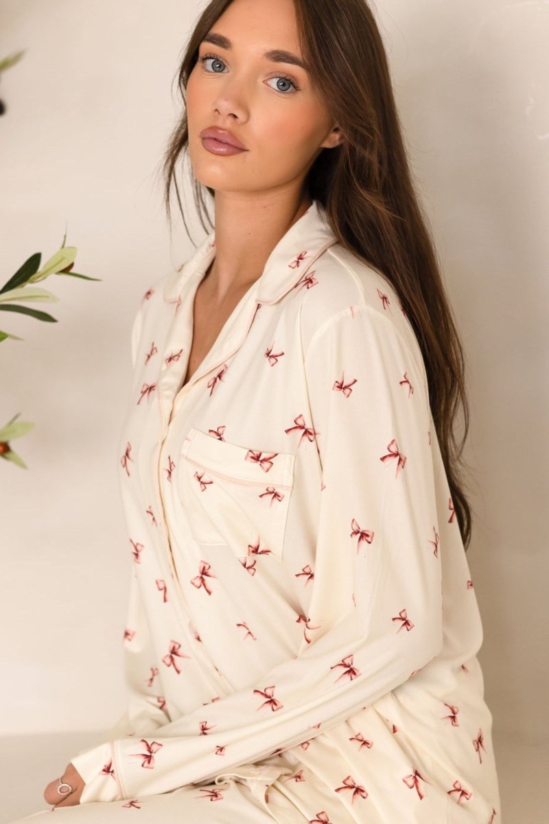Adult COZY Rosy Ribbon Pyjamas - Pyjamas