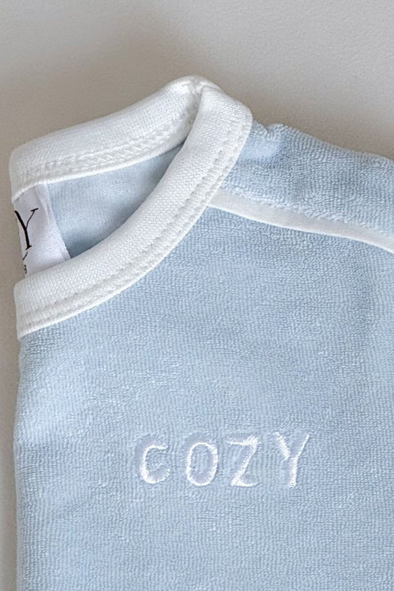 Adult COZY Terry Towel Tee - Blue - T-Shirts