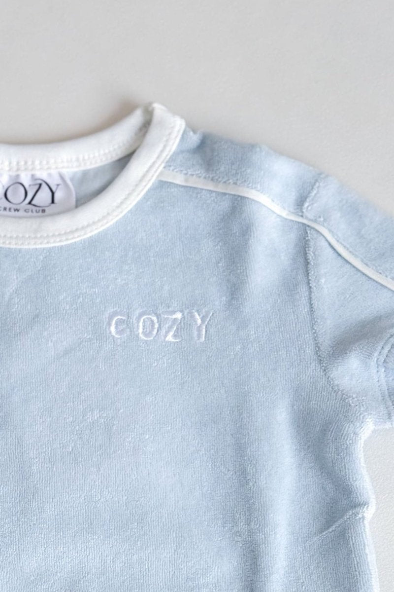 Adult COZY Terry Towel Tee - Blue - T-Shirts